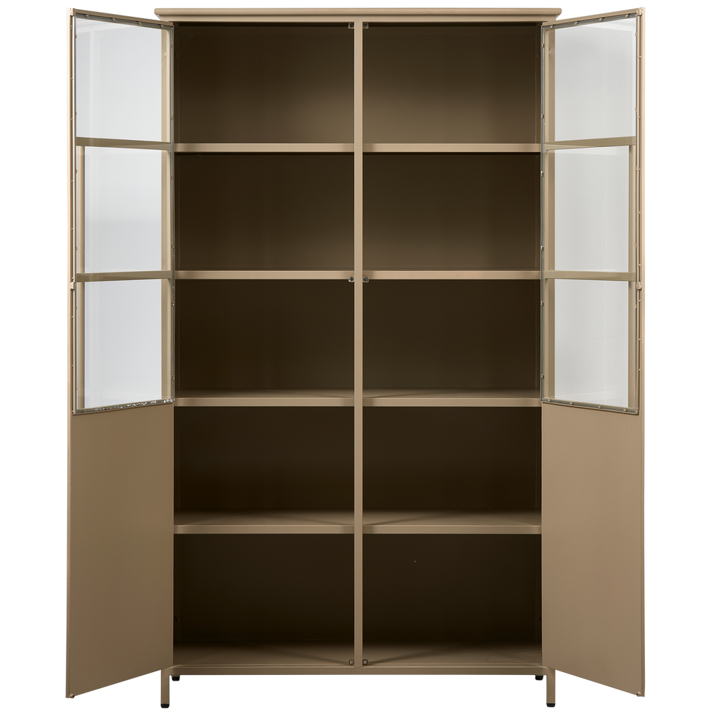 EXHIBIT DISPLAY CASE METAL KHAKI