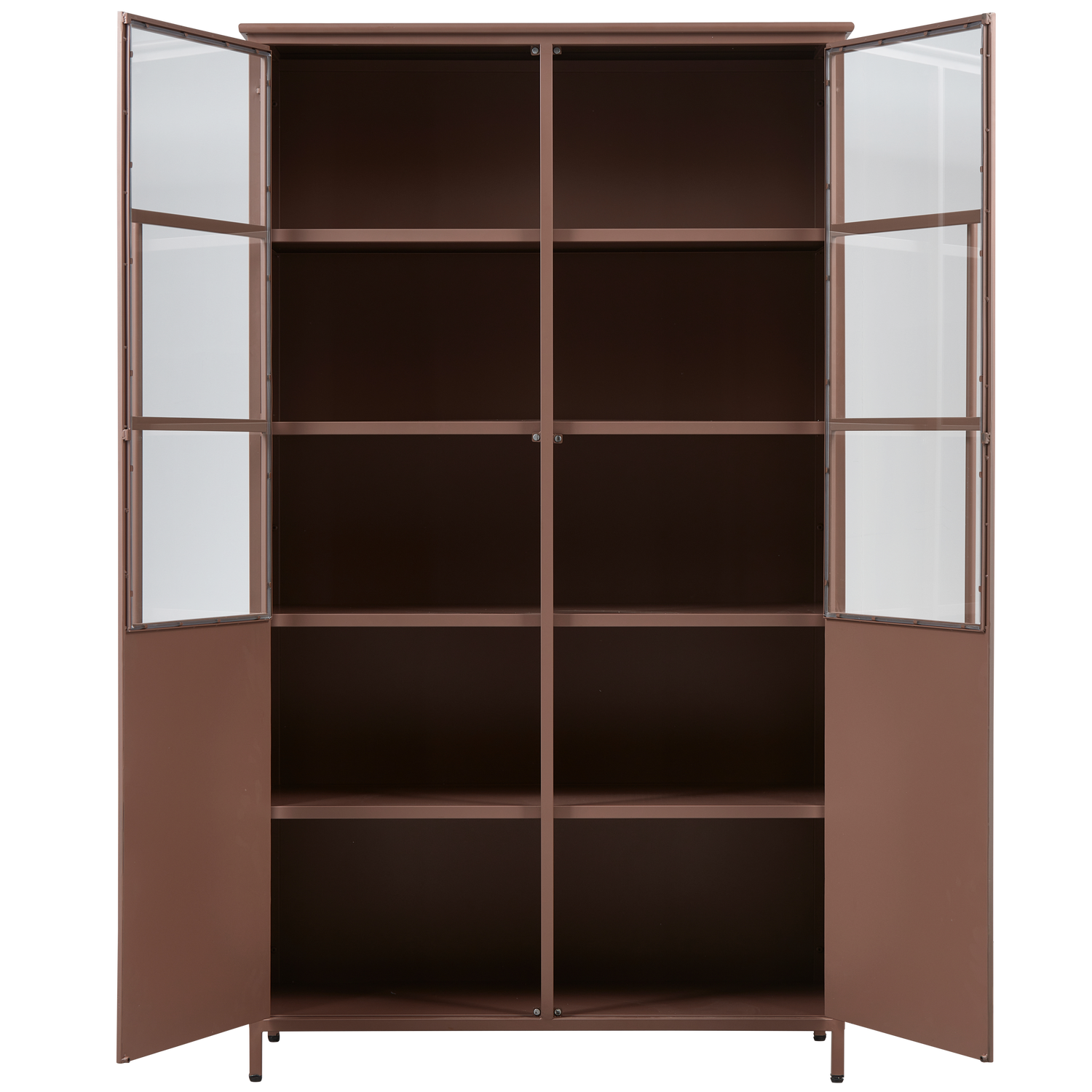 EXHIBIT DISPLAY CASE METAL TAN