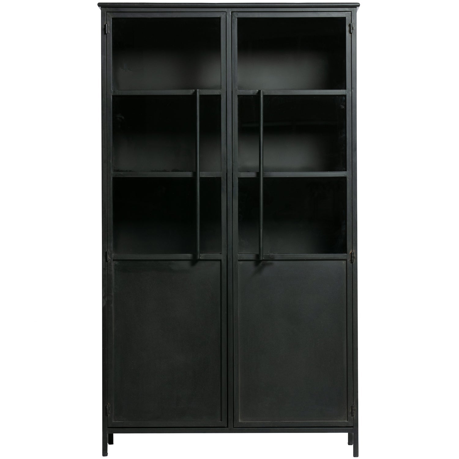 EXHIBIT DISPLAY CASE METAL BLACK