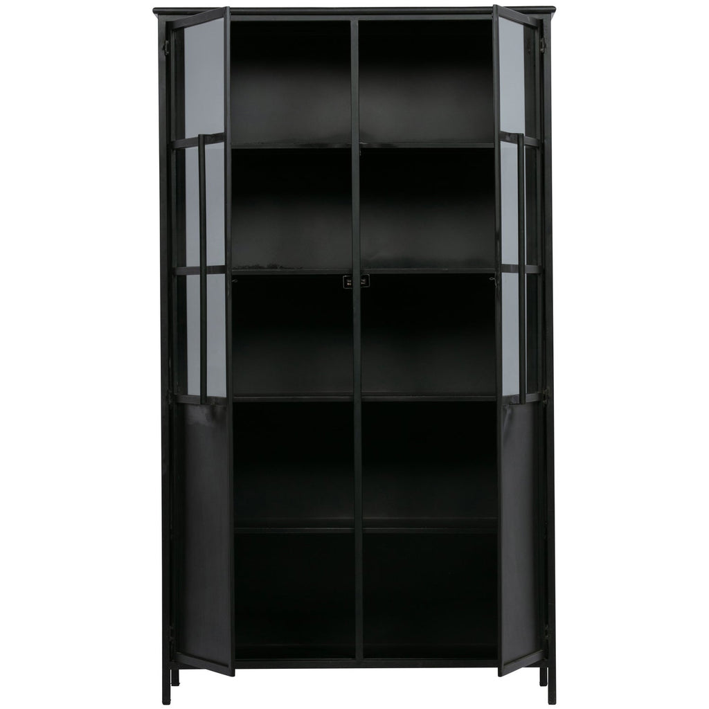 EXHIBIT DISPLAY CASE METAL BLACK