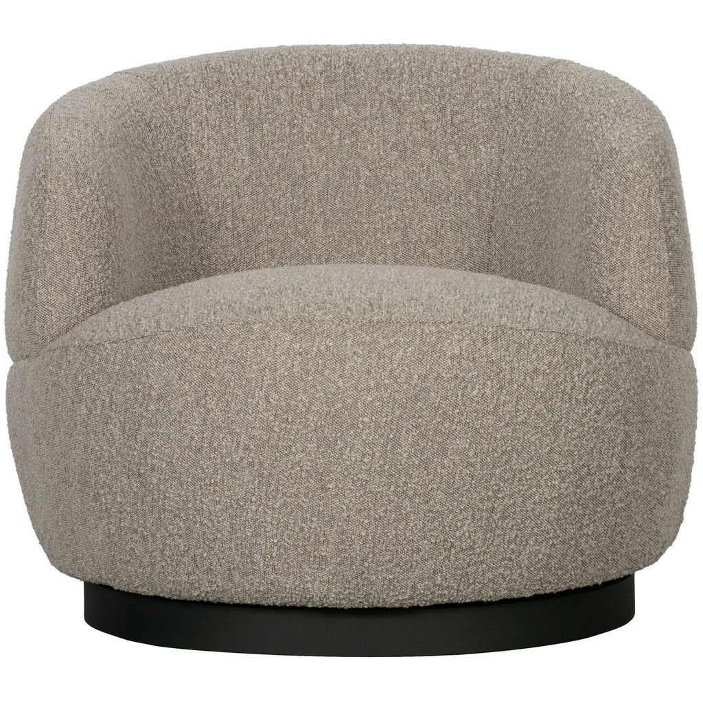 WOOLLY SWIVEL ARMCHAIR NATURAL MIX