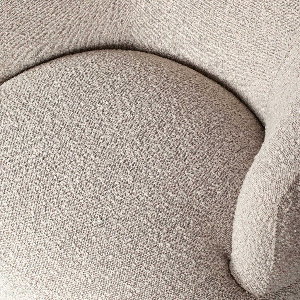 WOOLLY SWIVEL ARMCHAIR NATURAL MIX