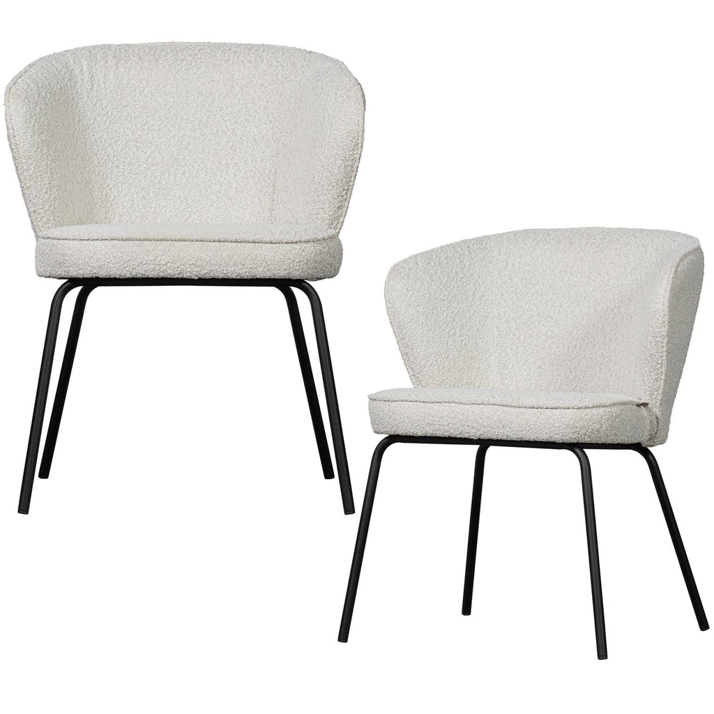ADMIT DINING CHAIR BOUCLE NATURAL
