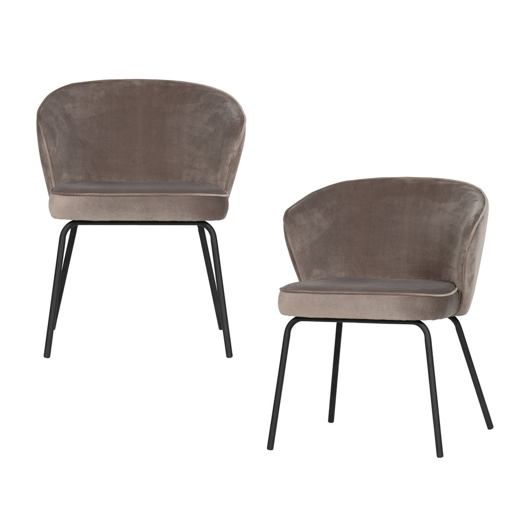 ADMIT DINING CHAIR VELVET KHAKI