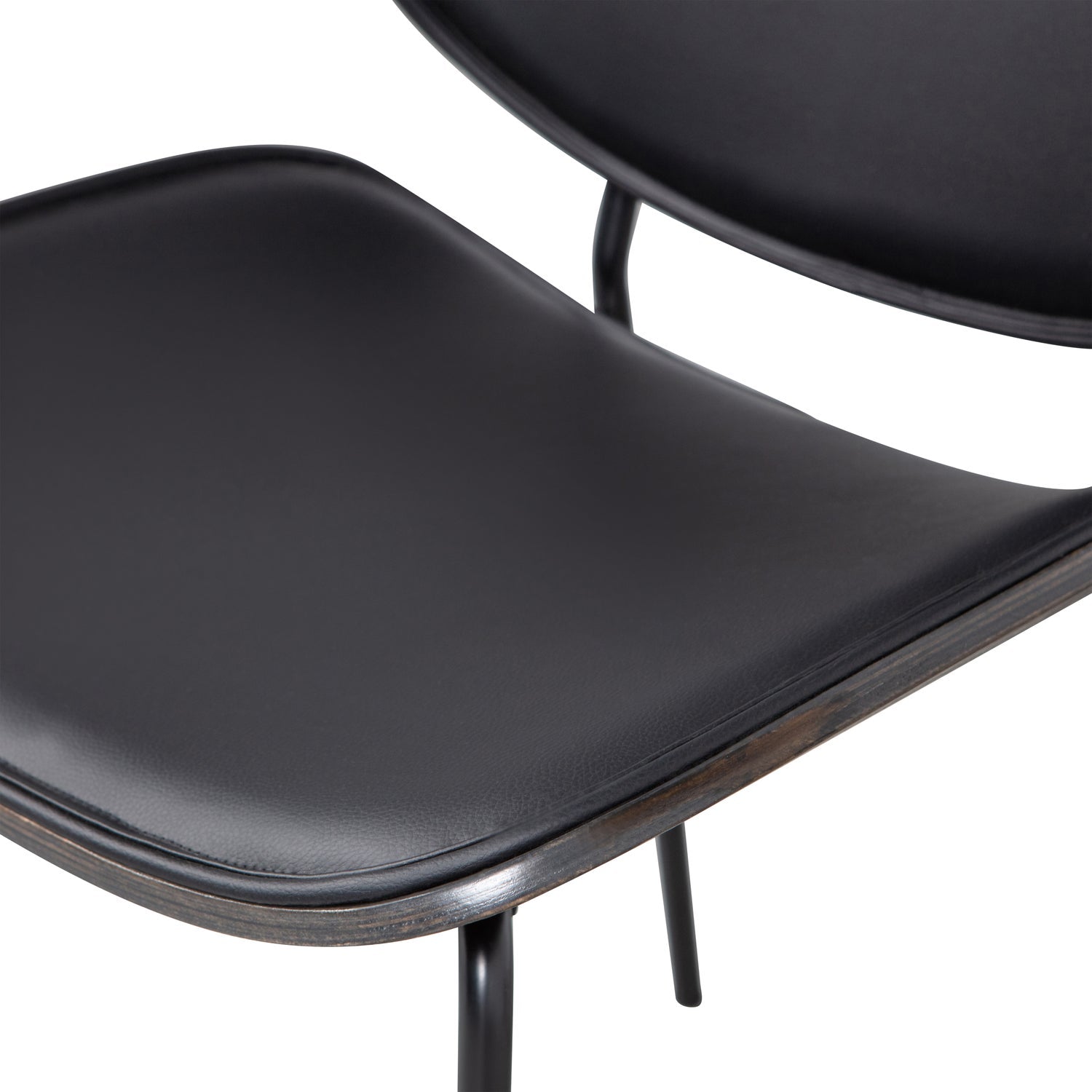 CLOSE IN DINING CHAIR ARTIFICIAL LEATHER/PLYWOOD BLACK