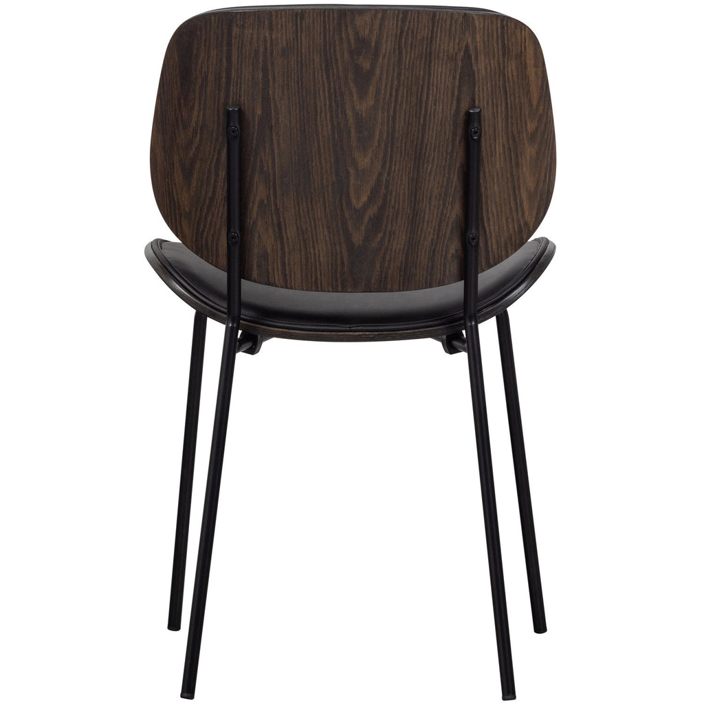 CLOSE IN DINING CHAIR ARTIFICIAL LEATHER/PLYWOOD BLACK