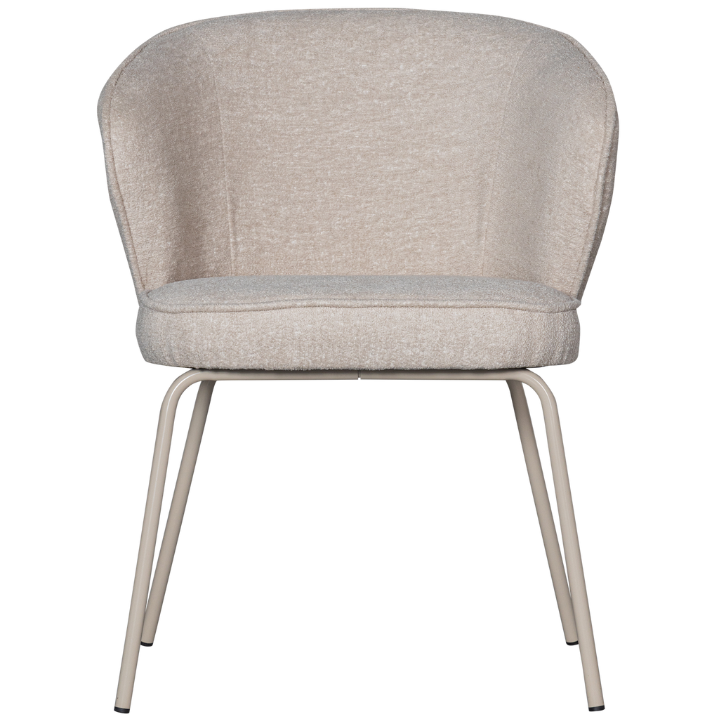 ADMIT DINING CHAIR WOVEN FABRIC PEBBLE