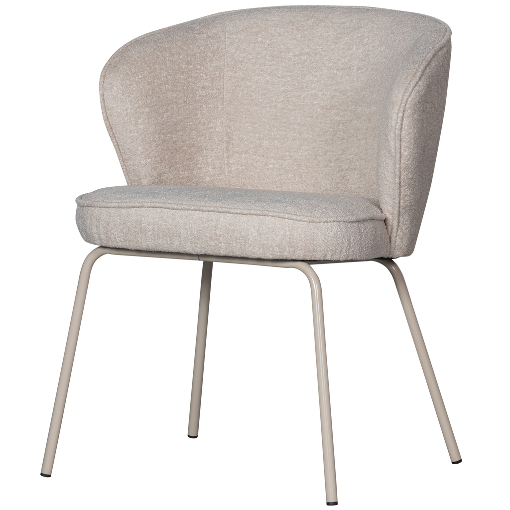 ADMIT DINING CHAIR WOVEN FABRIC PEBBLE