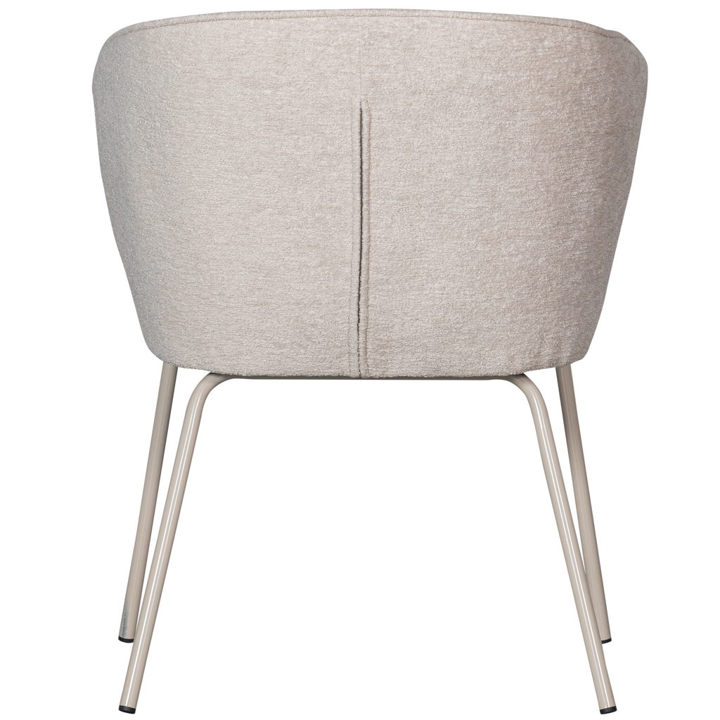 ADMIT DINING CHAIR WOVEN FABRIC PEBBLE