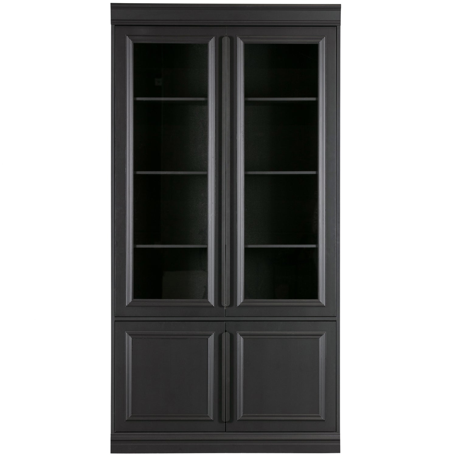 ORGANIZE GLASS-DOOR DISPLAY CASE 44CM PINE MATT BLACK [fsc]