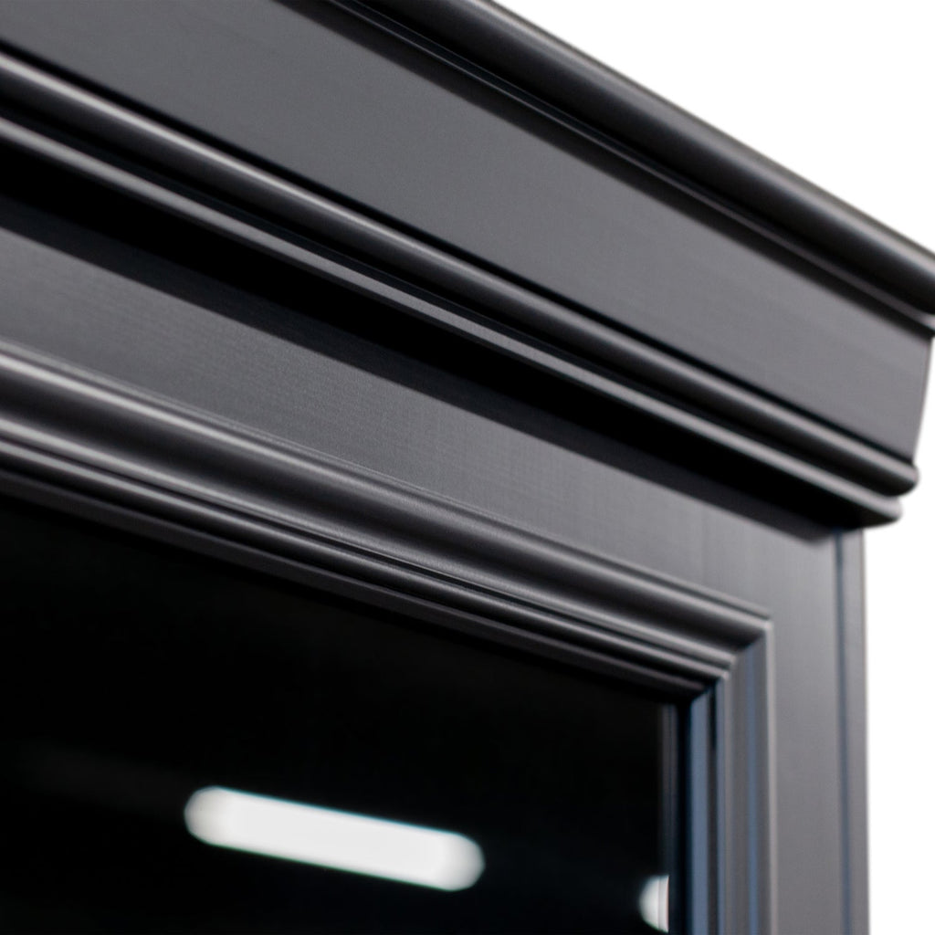 ORGANIZE GLASS-DOOR DISPLAY CASE 44CM PINE MATT BLACK [fsc]