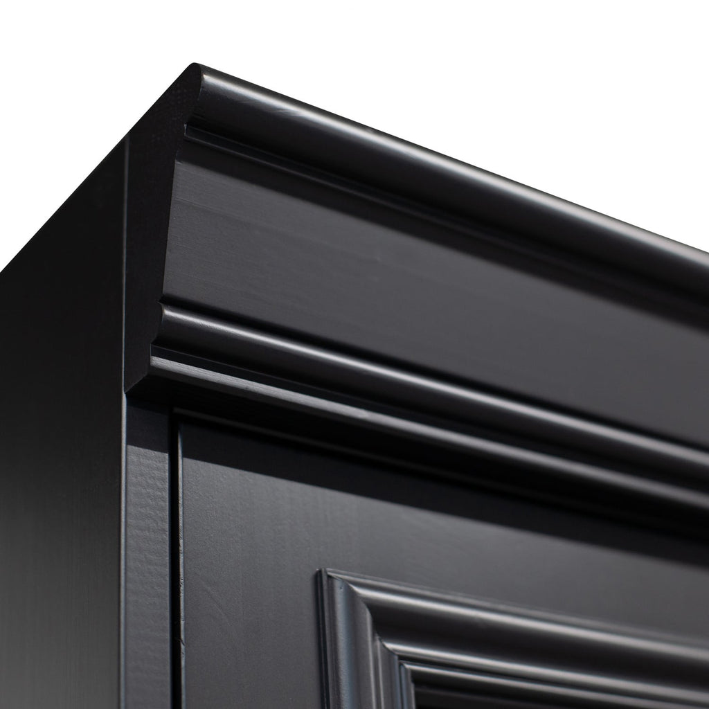 ORGANIZE GLASS-DOOR DISPLAY CASE 44CM PINE MATT BLACK [fsc]