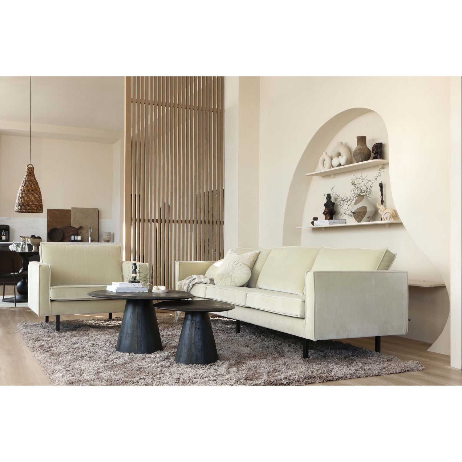 POSTURE COFFEE TABLE MANGO WOOD BLACK O120CM