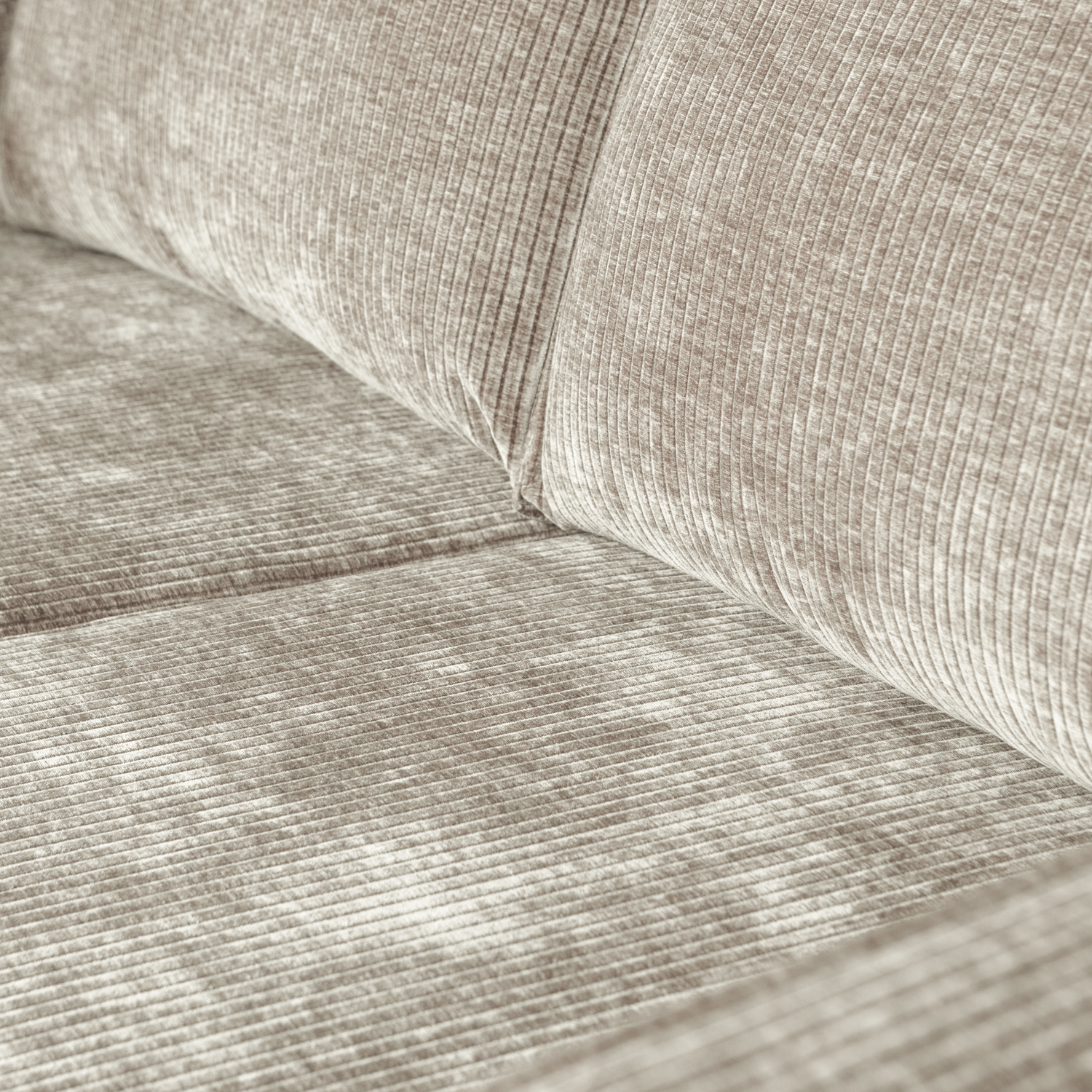 RODEO 2,5-SEATER SOFA RIB FABRIC DARK SAND