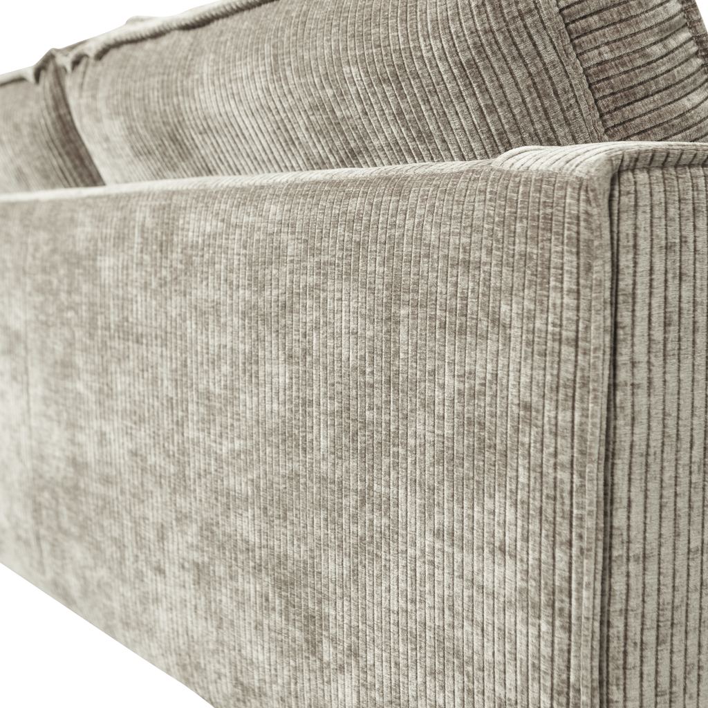 RODEO SOFA 3-SEATER RIB FABRIC DARK SAND