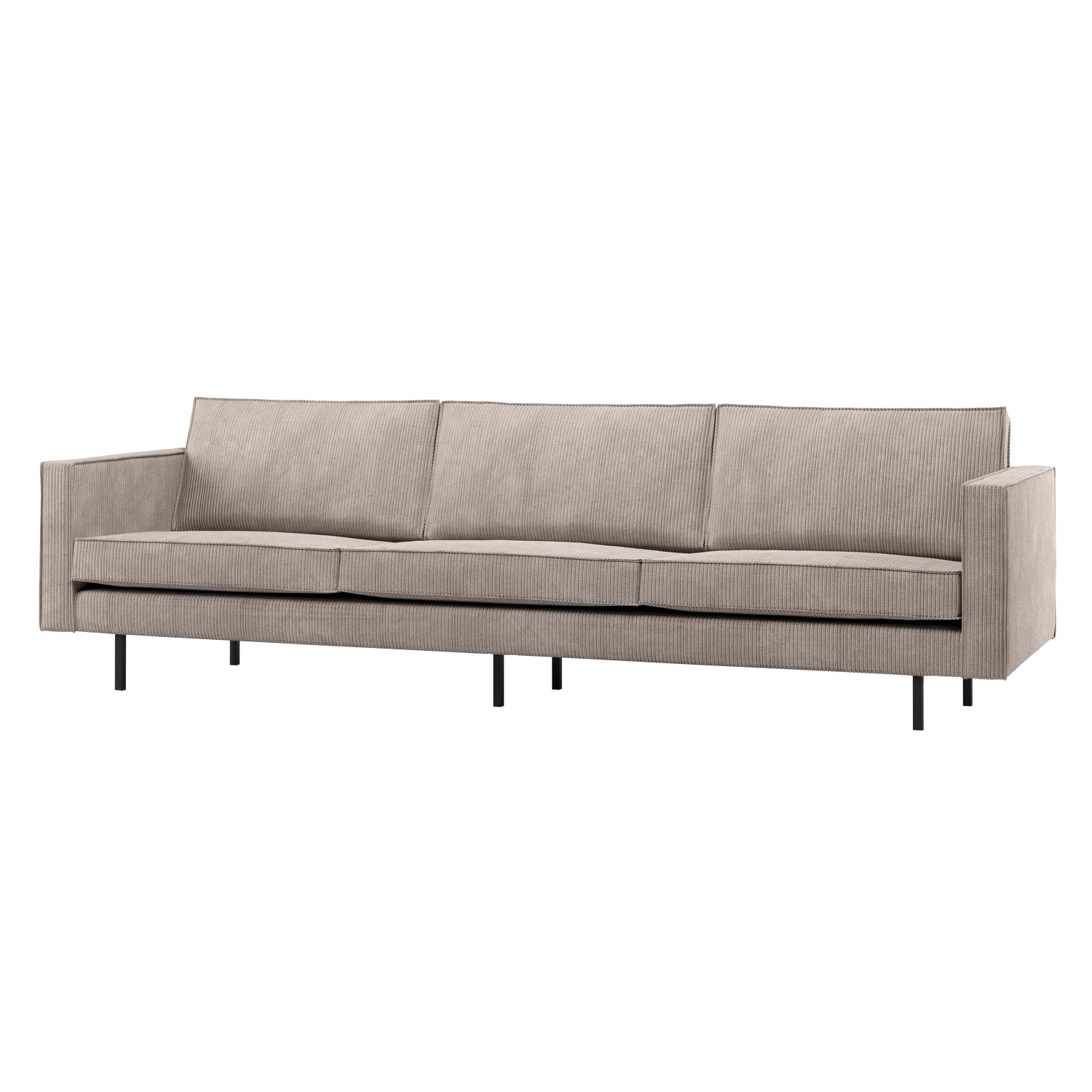 RODEO SOFA 3-SEATER RIB FABRIC DARK SAND