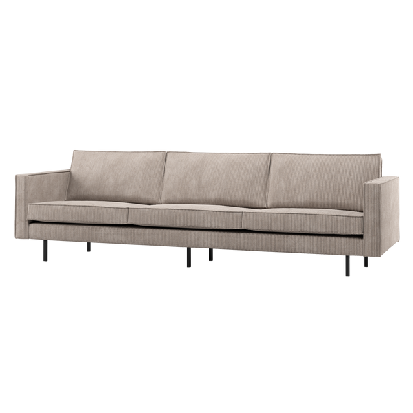 RODEO SOFA 3-SEATER RIB FABRIC DARK SAND