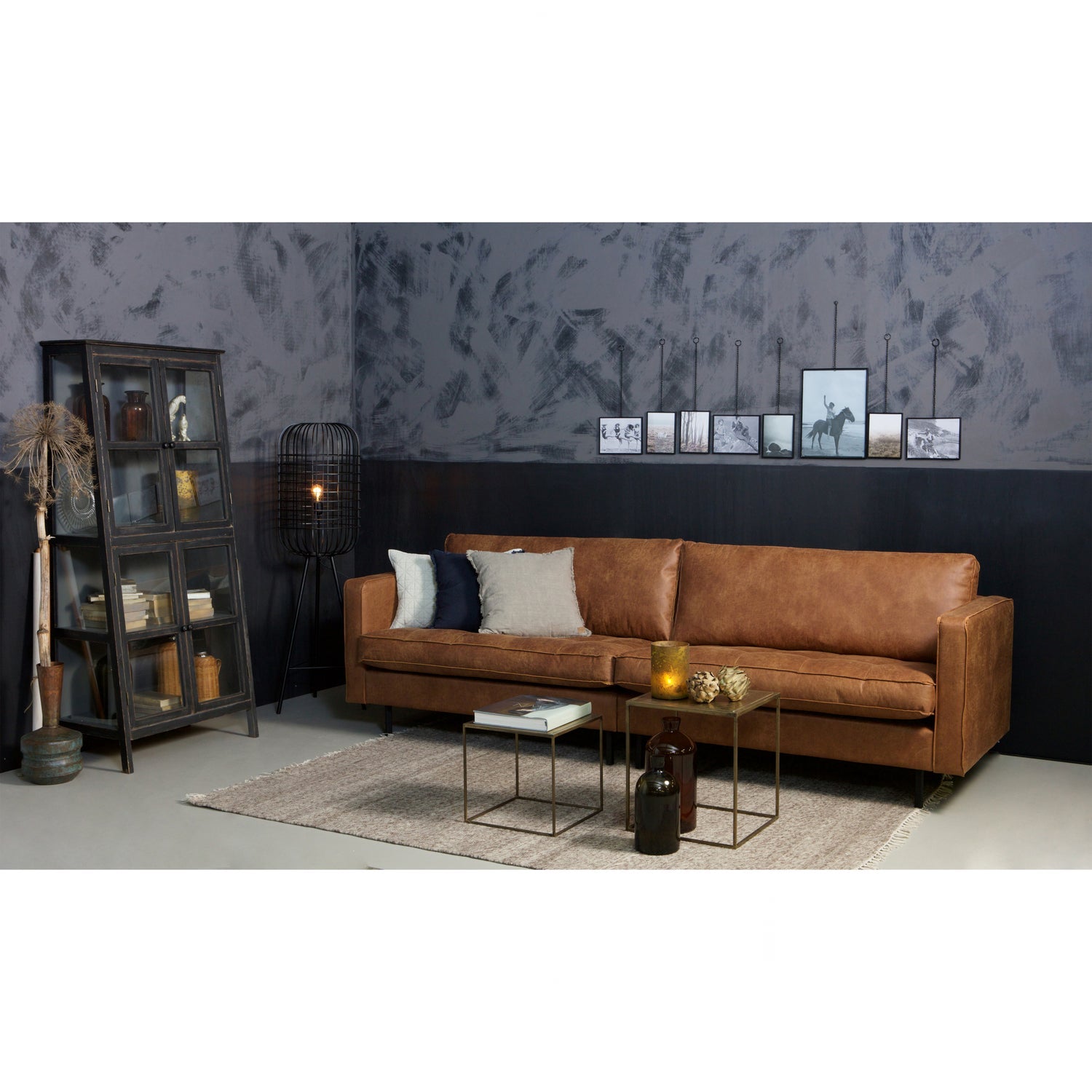 RODEO CLASSIC SOFA 3-SEATER ECO LEATHER COGNAC