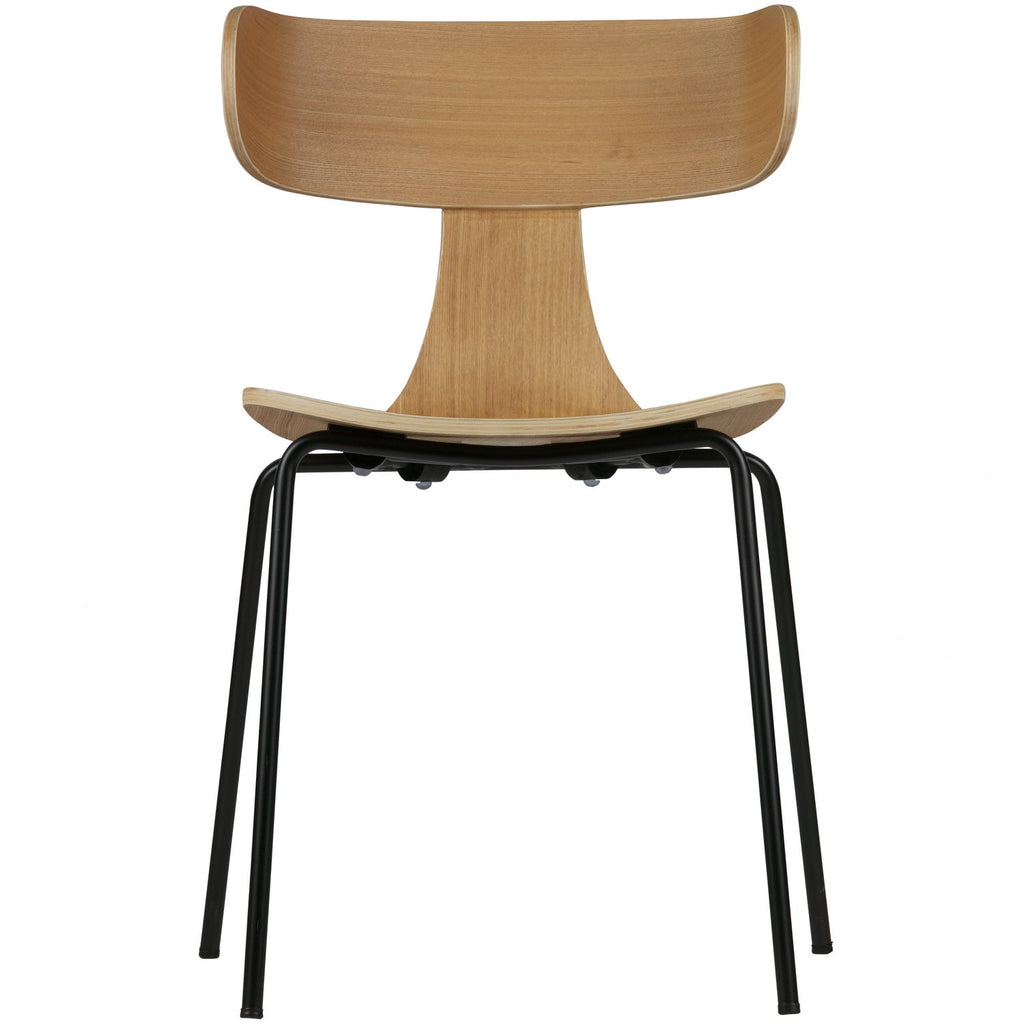 FORM WOODEN CHAIR WITH METAL LEGS NATUREL