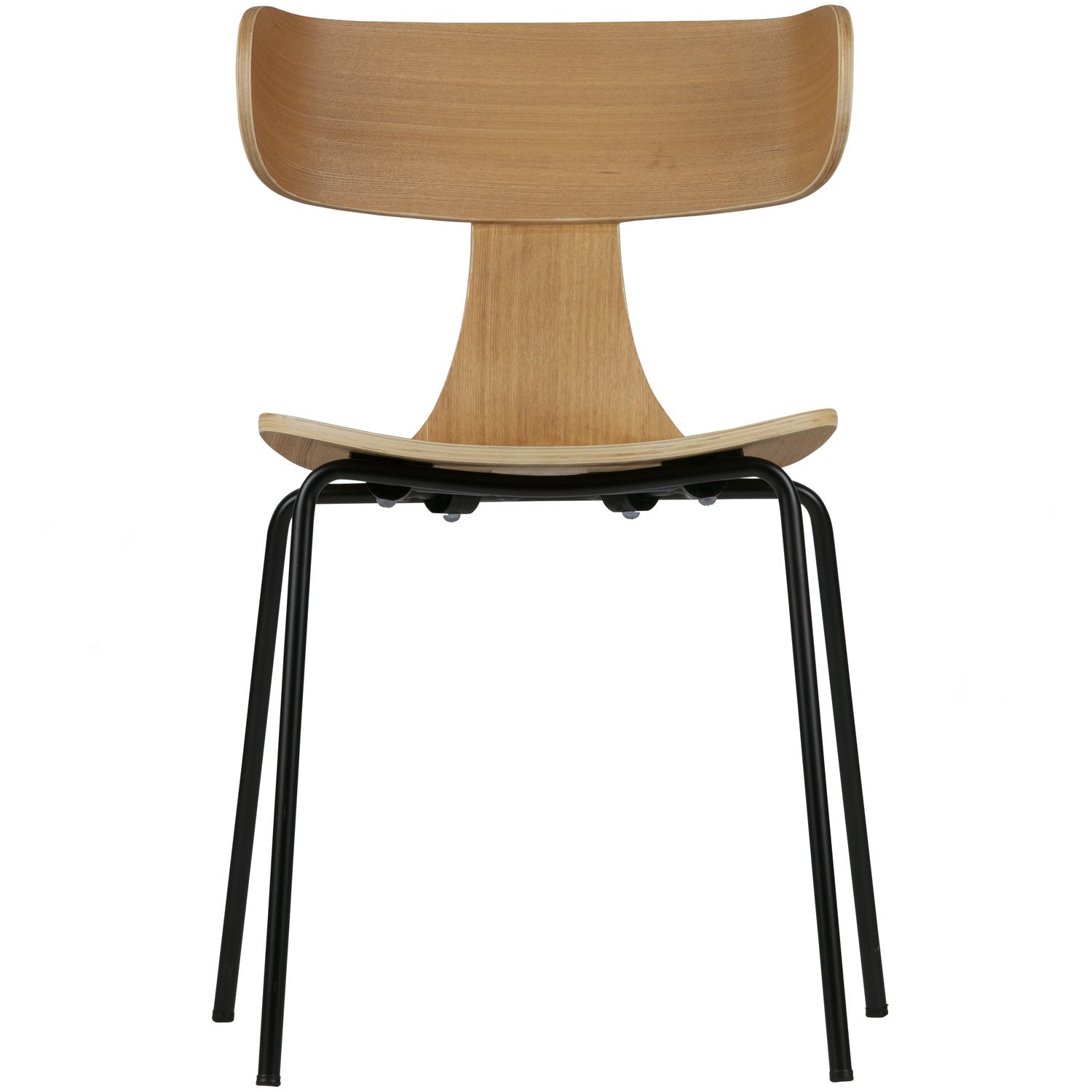 FORM WOODEN CHAIR WITH METAL LEGS NATUREL