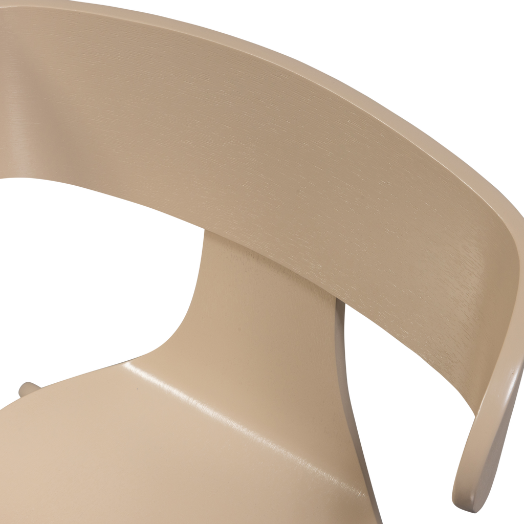 FORM WOODEN CHAIR WITH METAL LEGS SAND