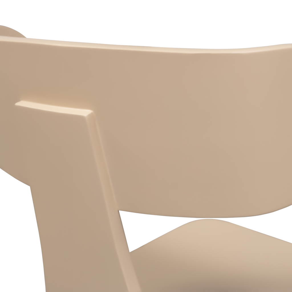 FORM WOODEN CHAIR WITH METAL LEGS SAND