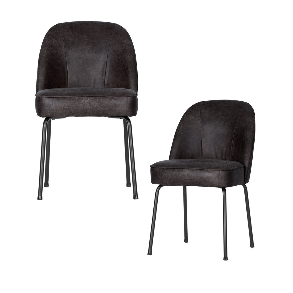 VOGUE DINING CHAIR ECO LEATHER BLACK