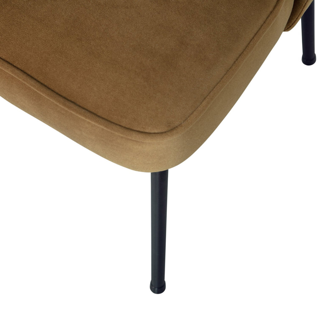 VOGUE DINING CHAIR VELVET HONEY YELLOW