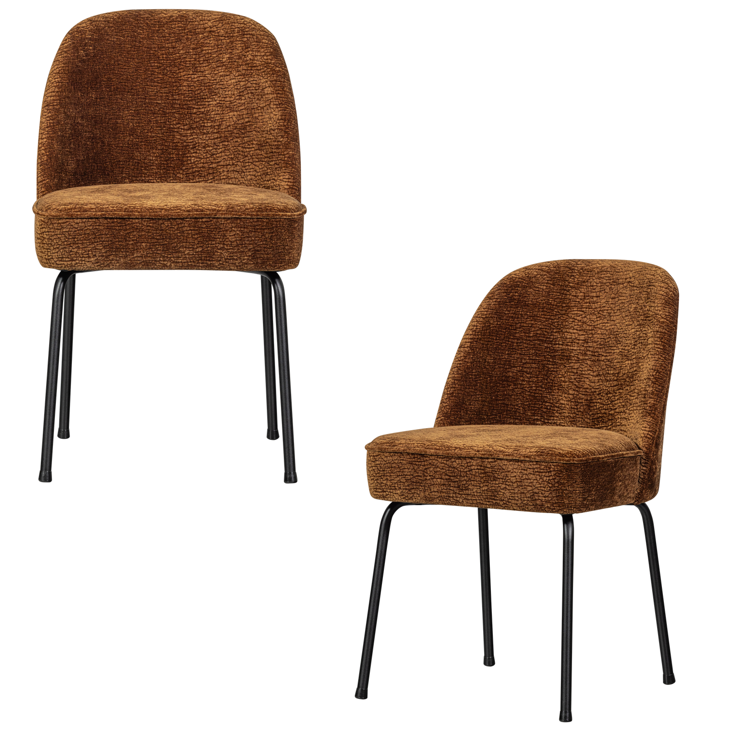 VOGUE DINING CHAIR 3D CHENILLE MID BROWN