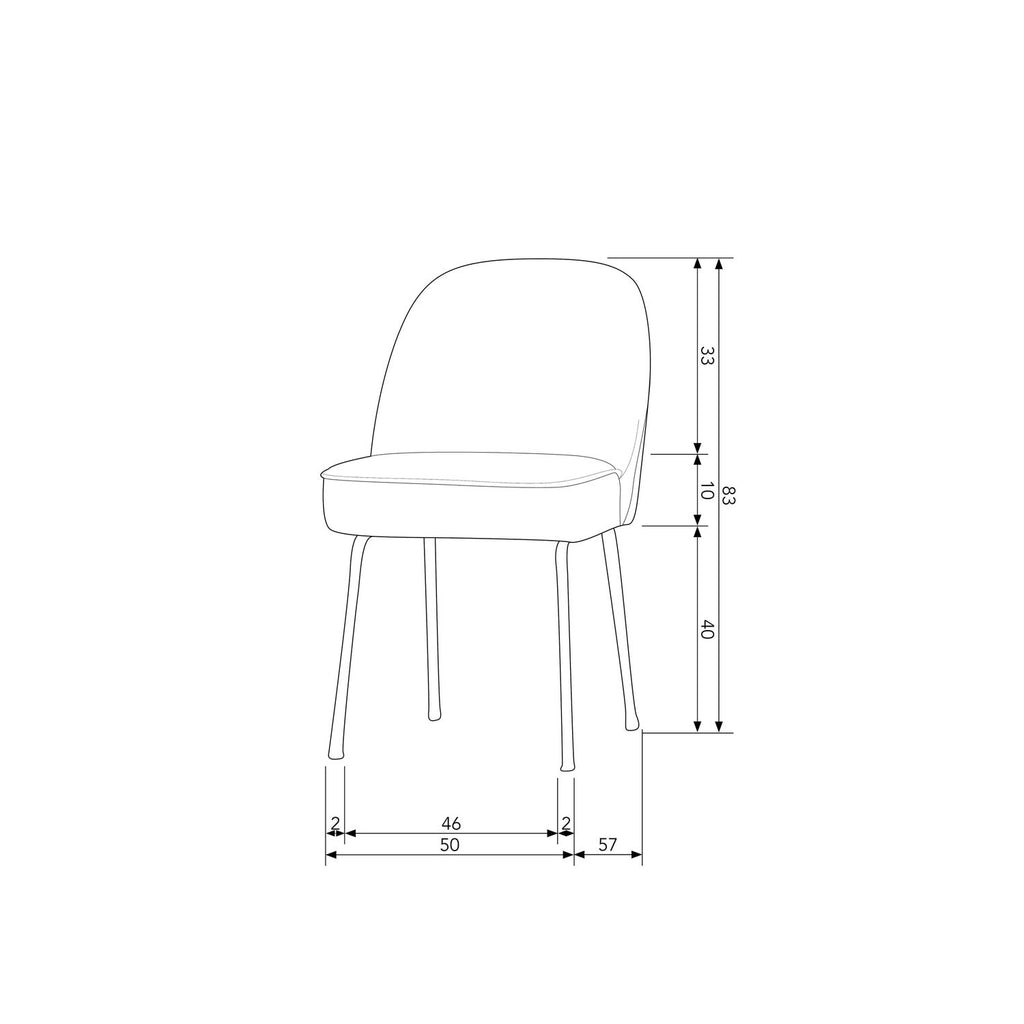 VOGUE DINING CHAIR VELVET POPPY GREY