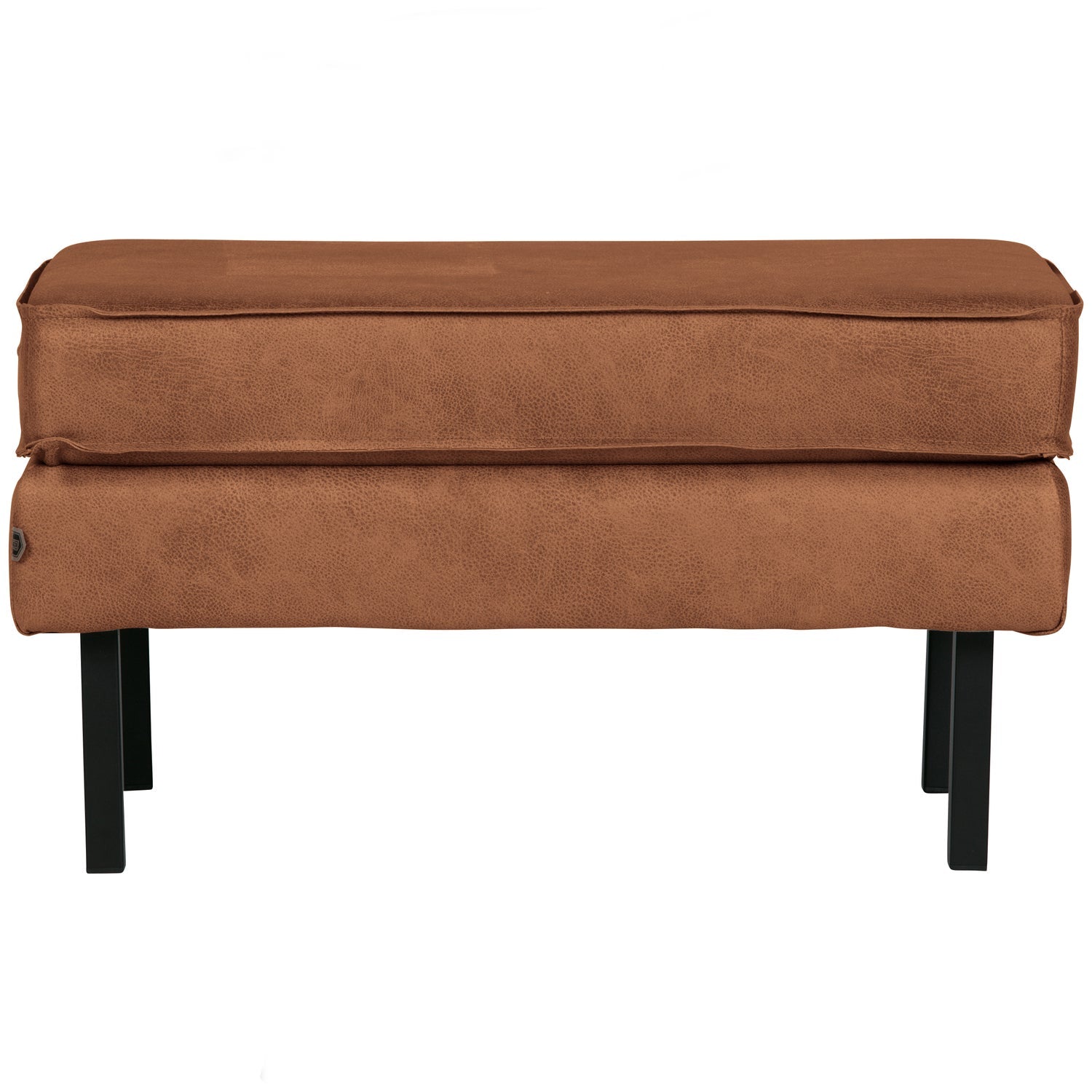 RODEO HOCKER ON LEGS ECO LEATHER COGNAC