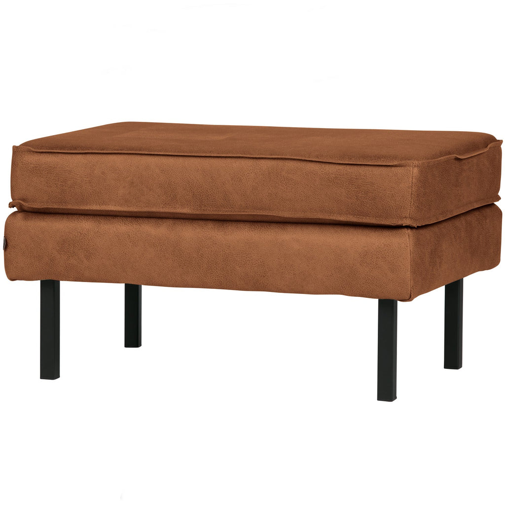 RODEO HOCKER ON LEGS ECO LEATHER COGNAC