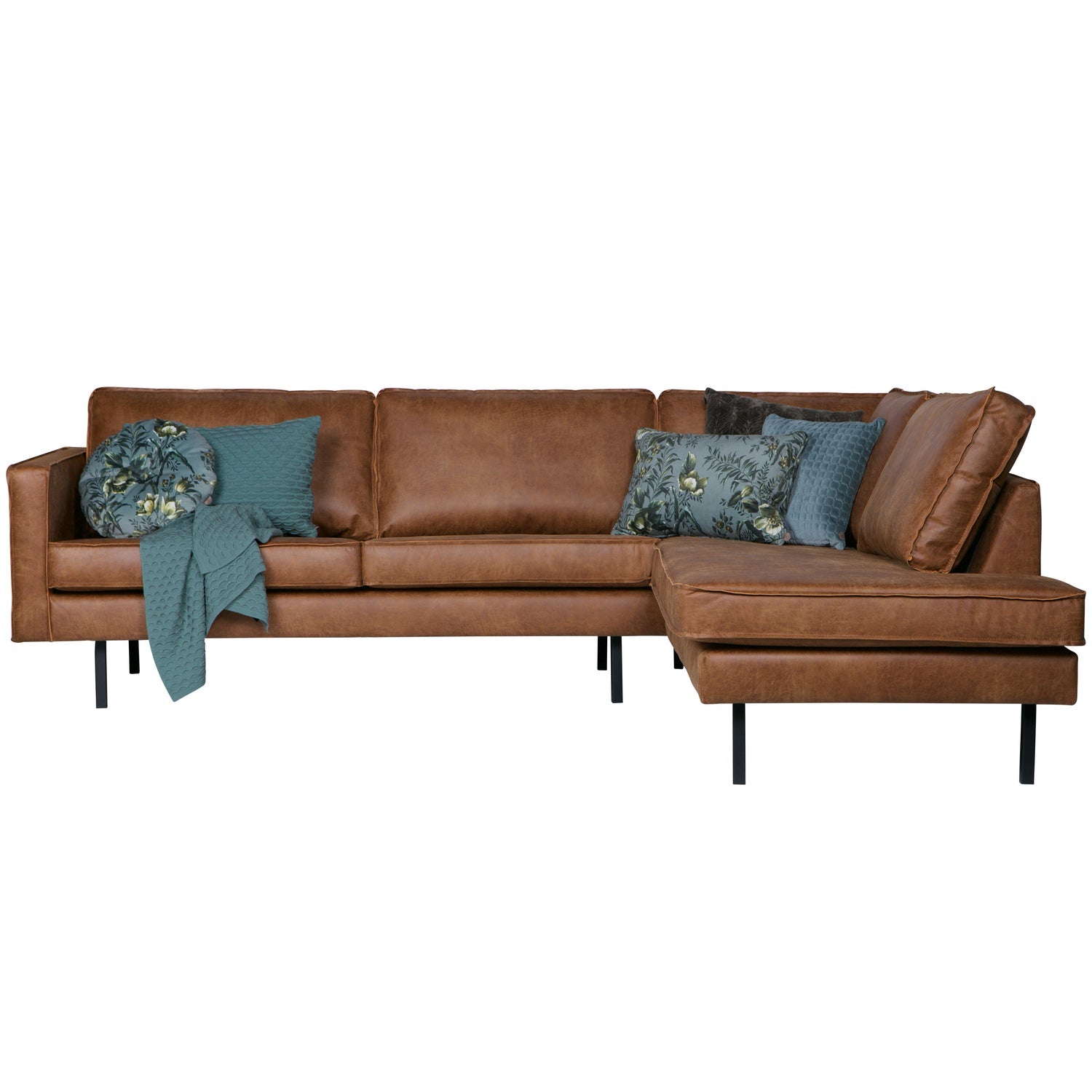 RODEO CORNER SOFA RIGHT ECO LEATHER COGNAC