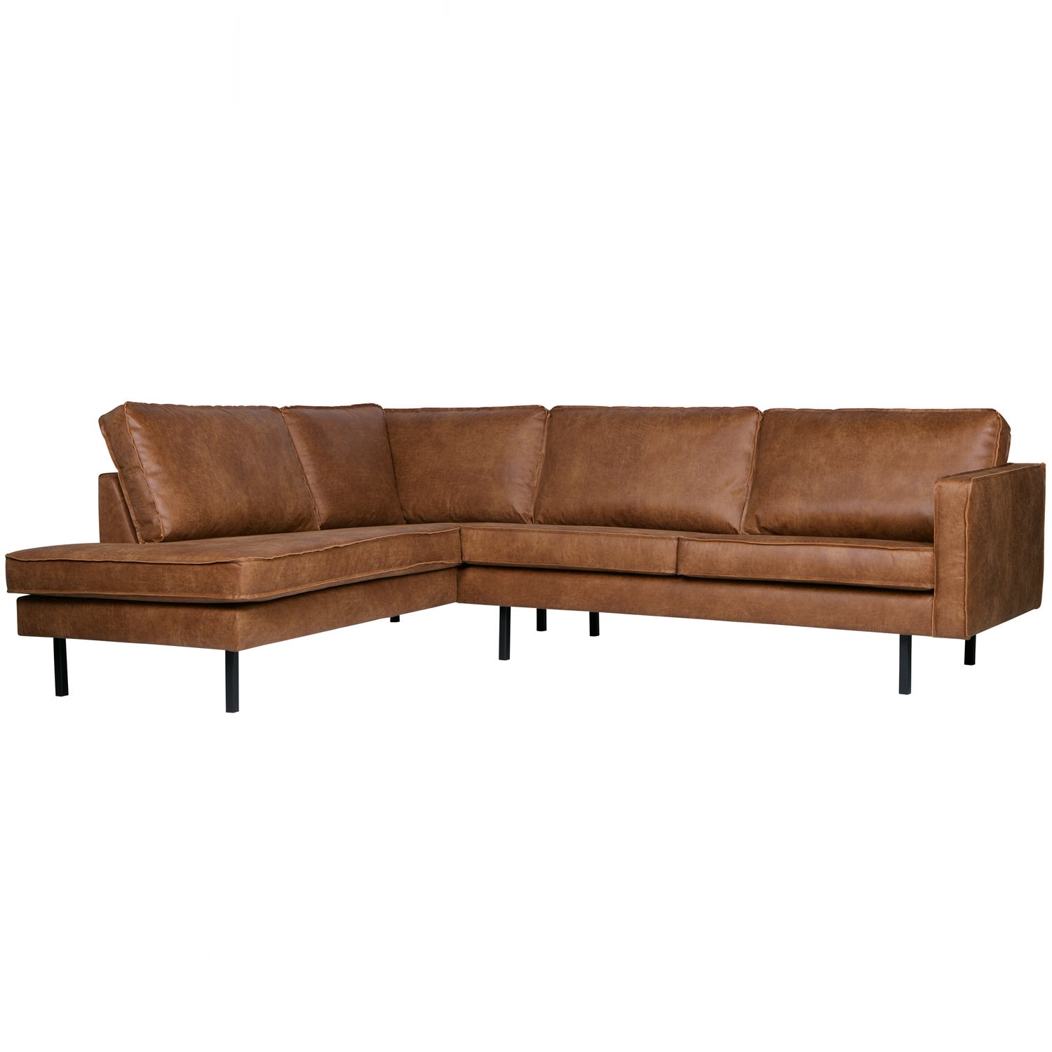 RODEO CORNER SOFA LEFT ECO LEATHER COGNAC