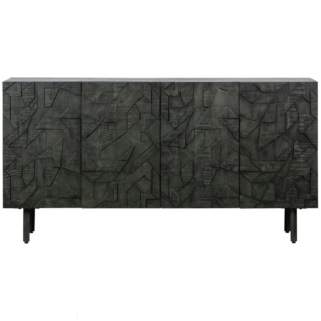 COUNTER SIDEBOARD WOOD BLACK