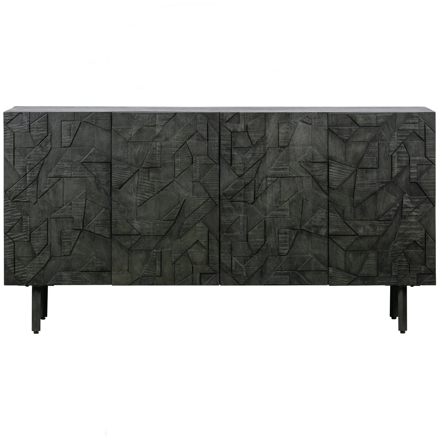 COUNTER SIDEBOARD WOOD BLACK