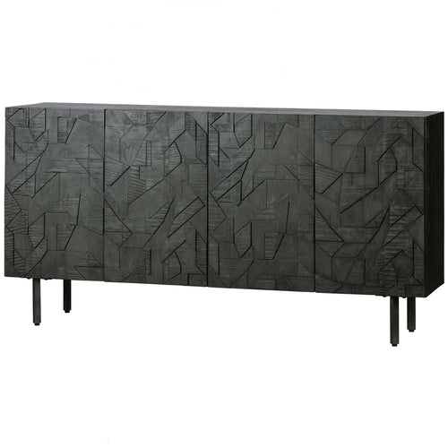 COUNTER SIDEBOARD WOOD BLACK