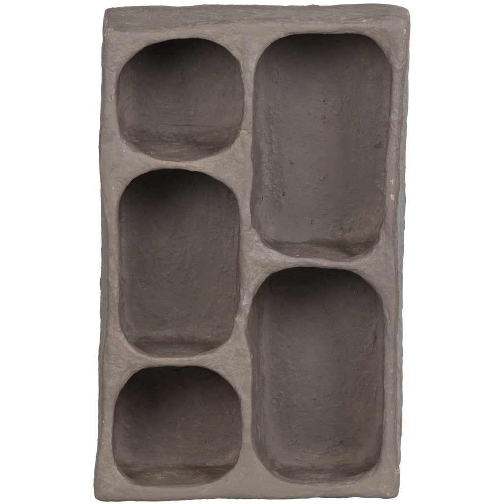 CLAY WALL CABINET PAPIER MACHE GREY
