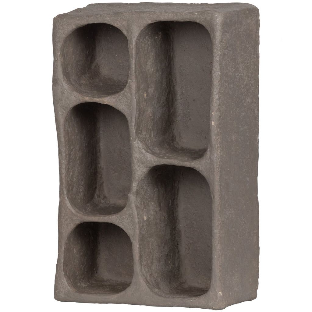 CLAY WALL CABINET PAPIER MACHE GREY