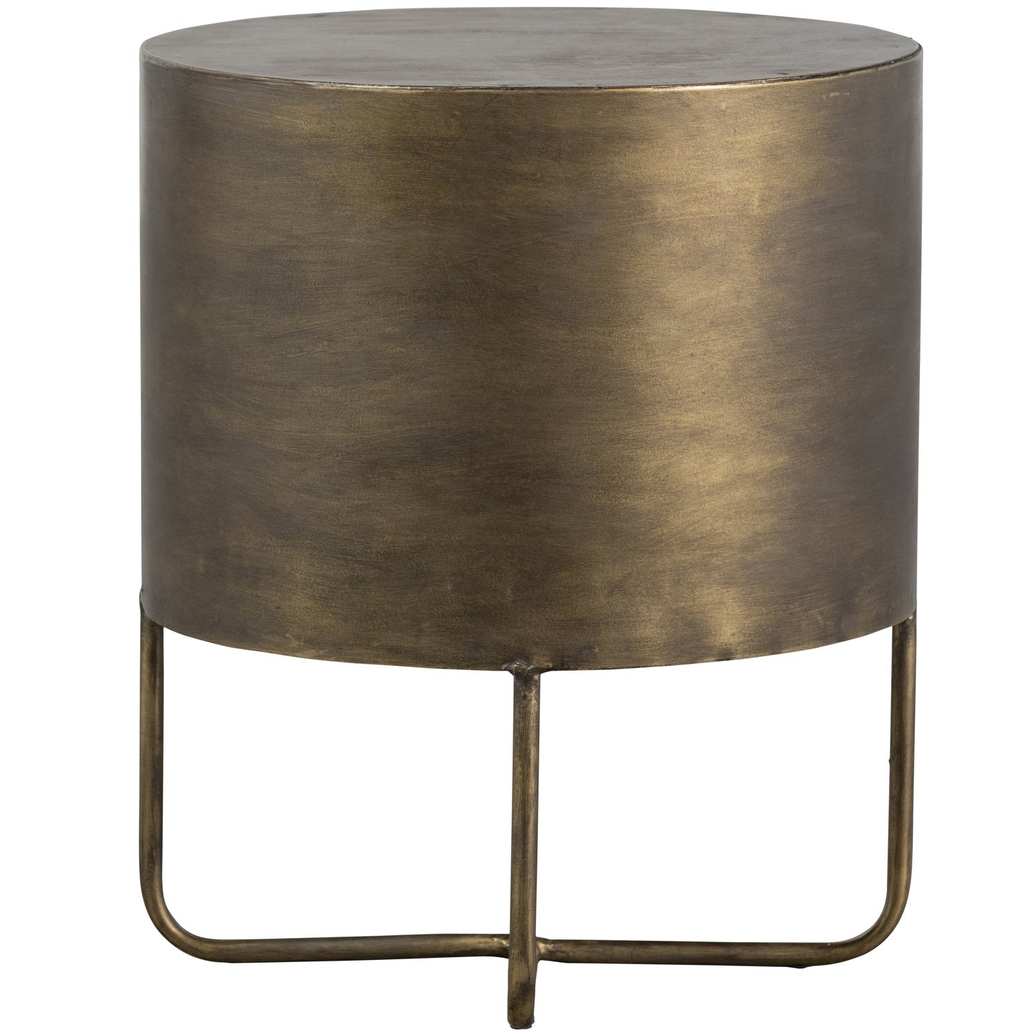 GLOSSY ROUND SMALL CABINET METAL ANTIQUE BRASS