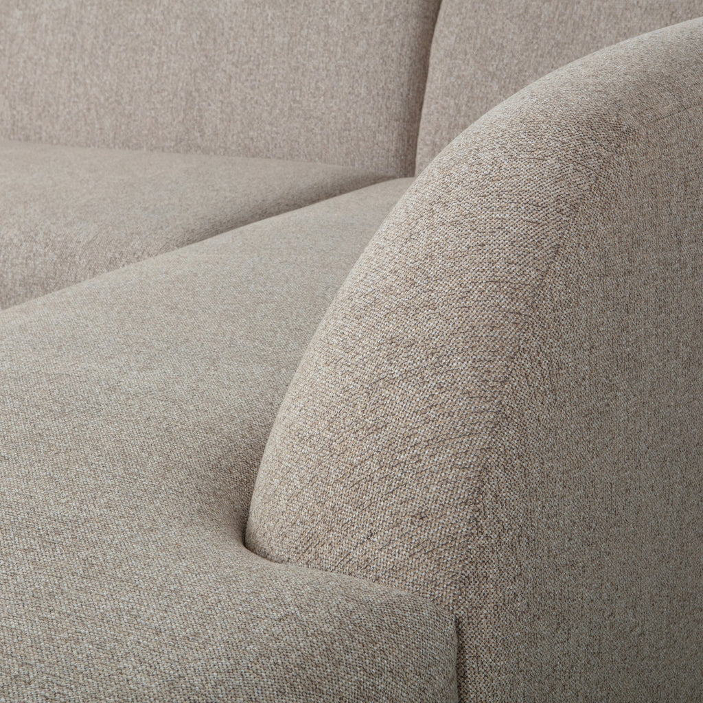 SLOPING CORNER SOFA RIGHT NATURAL MELANGE