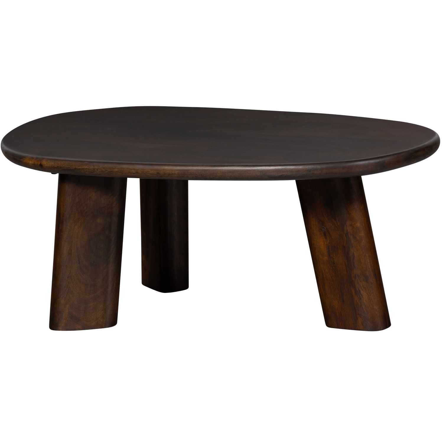 ROUNDLY COFFEE TABLE MANGO WOOD DARK BROWN