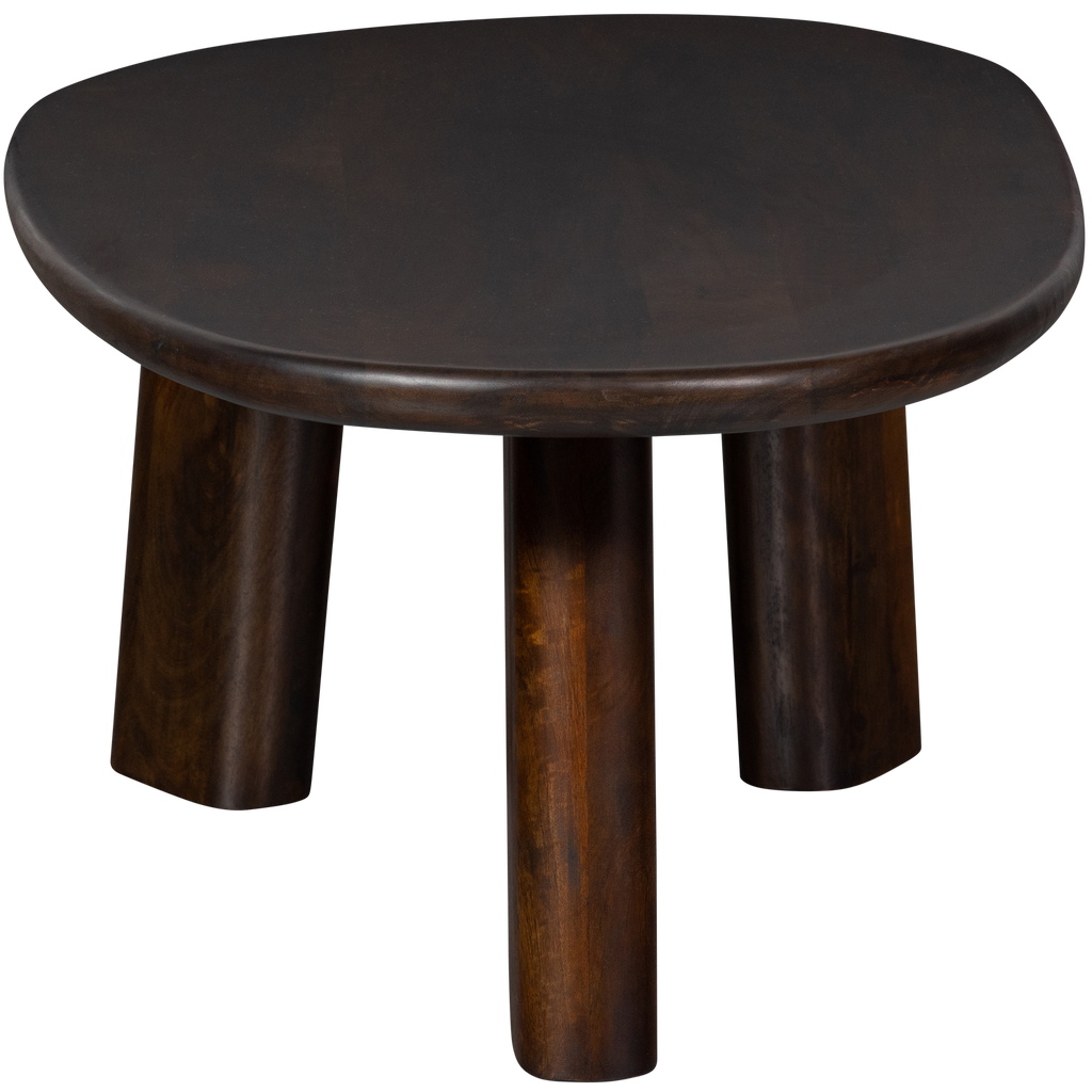 ROUNDLY COFFEE TABLE MANGO WOOD DARK BROWN