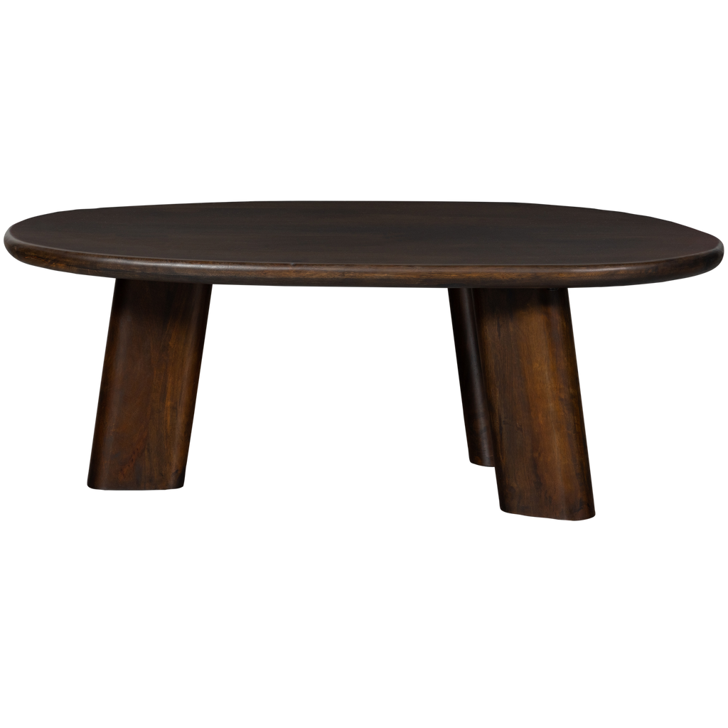 ROUNDLY COFFEE TABLE MANGO WOOD DARK BROWN