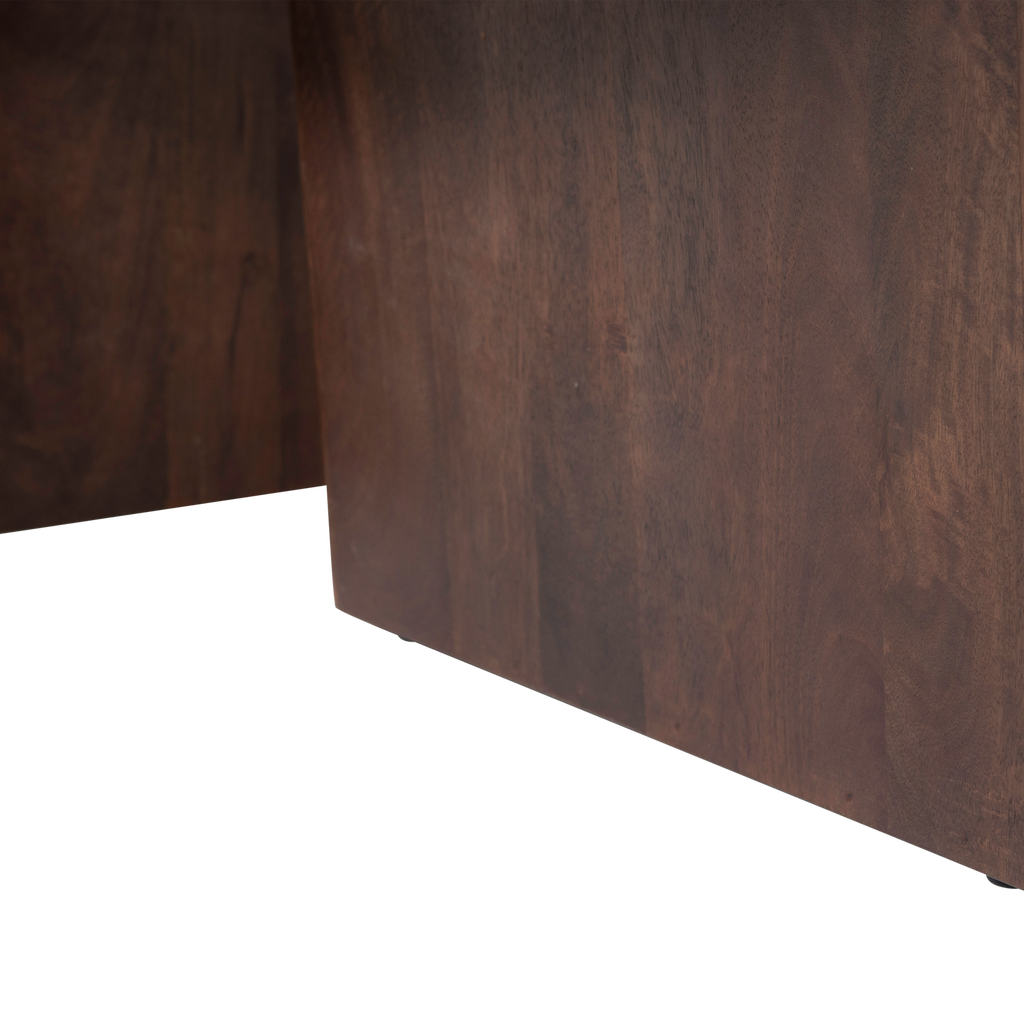 SEAM COFFEE TABLE MANGO WOOD DARK BROWN