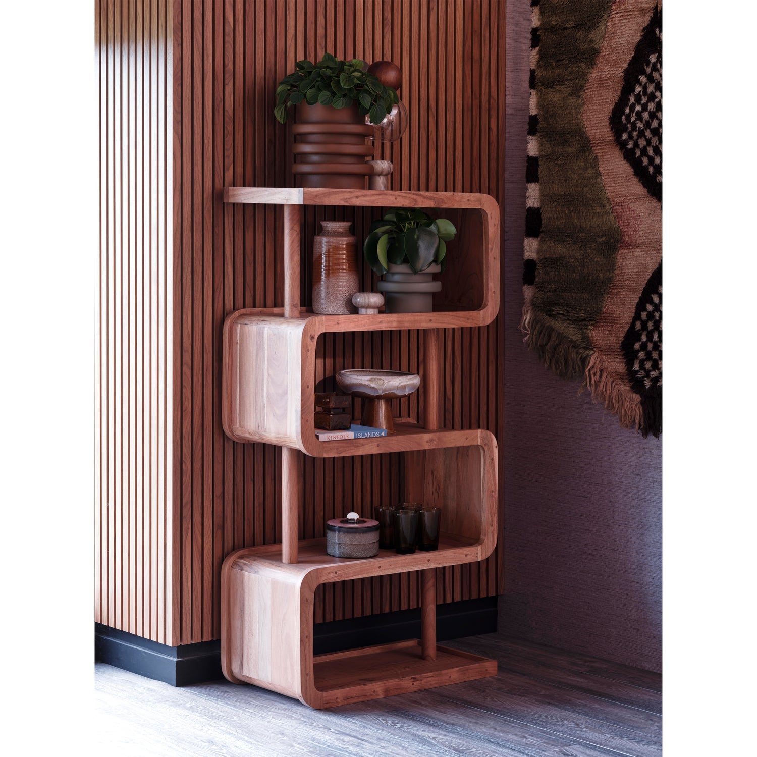 RATTLE OPEN CABINET WOOD NATURAL