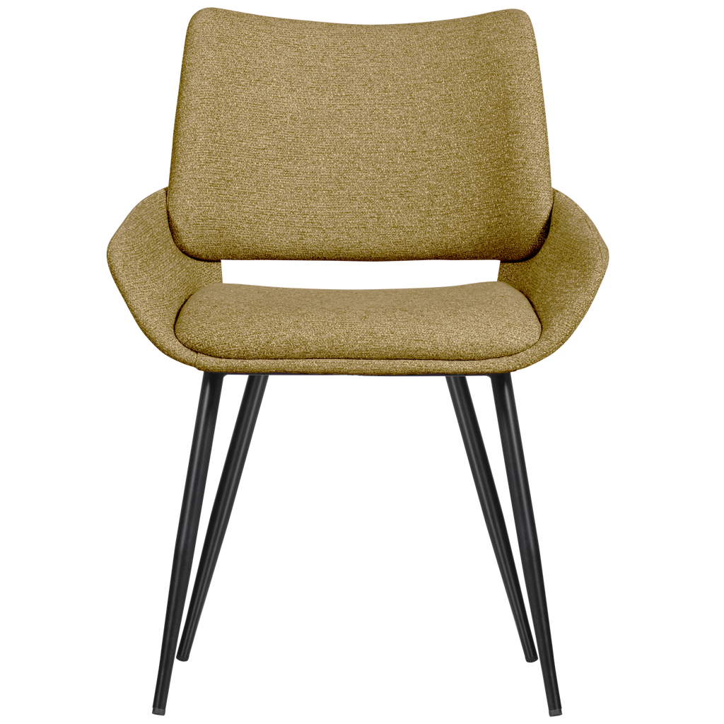 PARADE DINING CHAIR MELANGE FABRIC MUSTARD