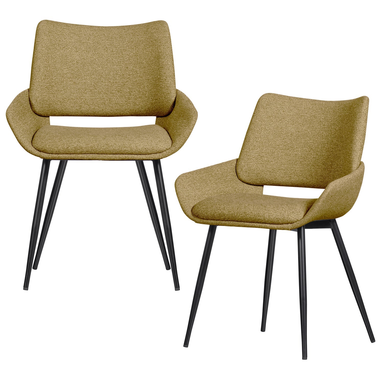 PARADE DINING CHAIR MELANGE FABRIC MUSTARD