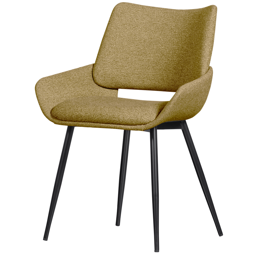 PARADE DINING CHAIR MELANGE FABRIC MUSTARD