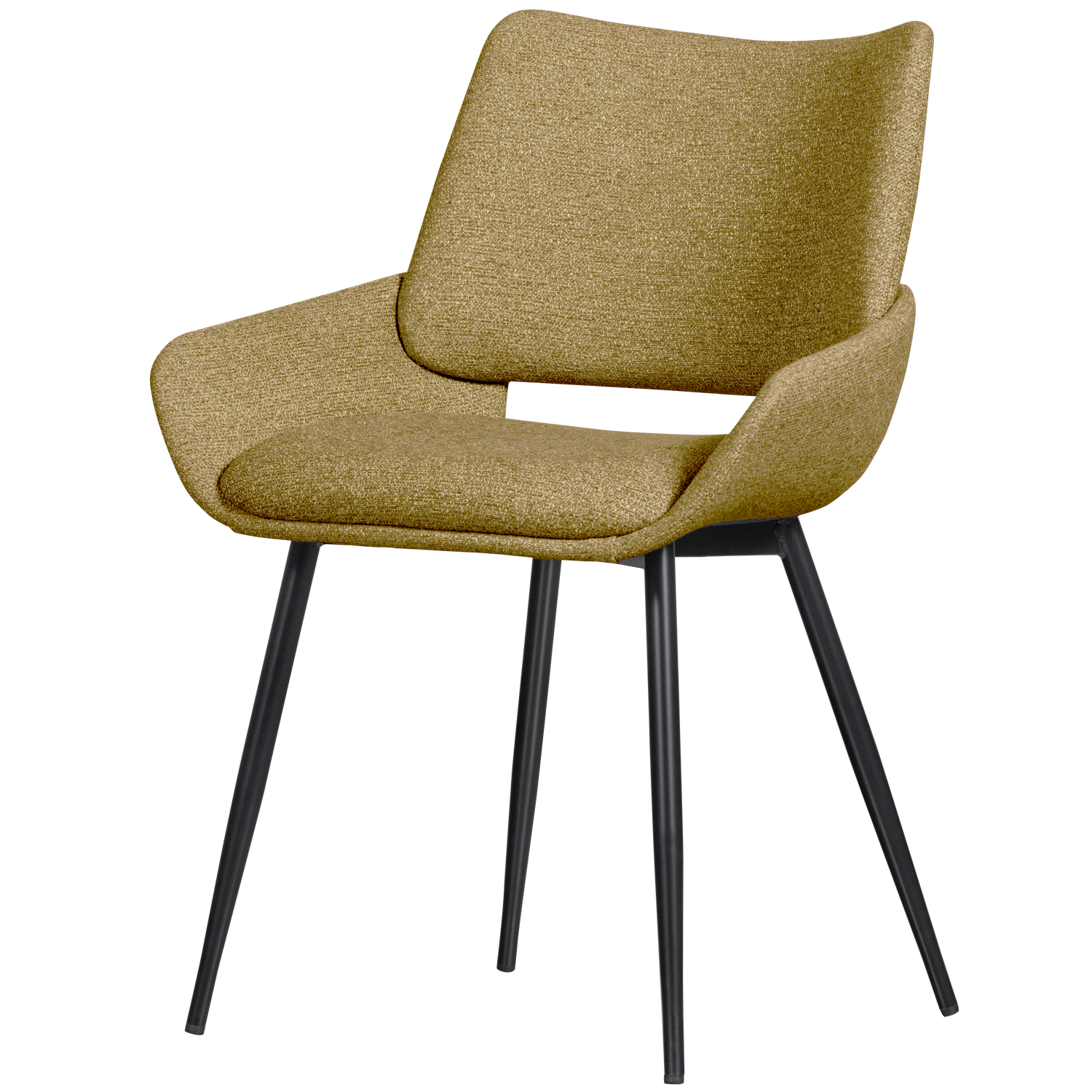 PARADE DINING CHAIR MELANGE FABRIC MUSTARD
